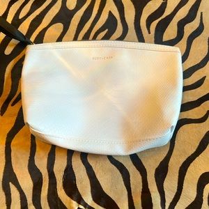 Ruby and Cash dome makeup pouch white faux snakeskin